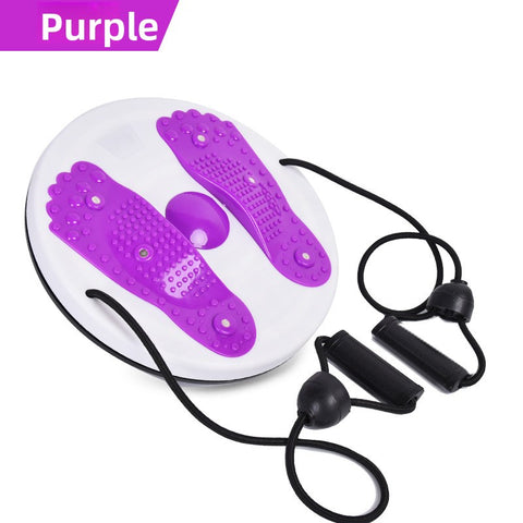 Darrahopens Sports & Fitness > Exercise, Gym & Fitness > Gym Equipment & Accessories Purple Magnetic Waist Twisting Disc with Resistance Bands Portable Fitness Board for Home Office Core Training 27.5cm Large Diameter