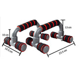 Darrahopens Sports & Fitness > Exercise, Gym & Fitness > Gym Equipment & Accessories Push Up Bar handle Push-up Stand Grip For Home Fitness Exercise Workout - red