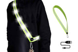 Rechargeable Running Gear LED Reflective Belt Sash Professional Safety Gear Safety Belt -White