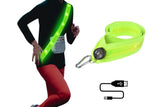 Darrahopens Sports & Fitness > Exercise, Gym & Fitness > Gym Equipment & Accessories Rechargeable Running Gear LED Reflective Belt Sash Professional Safety Gear Safety Belt -White