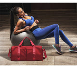 Darrahopens Sports & Fitness > Exercise, Gym & Fitness > Gym Equipment & Accessories Red Large Capacity Travel Duffel Bag – Wet & Dry Separation, Shoe Compartment, and Luggage Sleeve for Gym, Yoga, and Short Trips