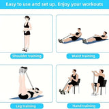 Darrahopens Sports & Fitness > Exercise, Gym & Fitness > Gym Equipment & Accessories Resistance Band Exerciser: Full-Body Workout, Easy Toning(SKY BLUE)