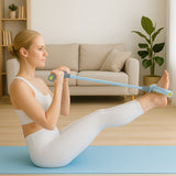 Darrahopens Sports & Fitness > Exercise, Gym & Fitness > Gym Equipment & Accessories Resistance Band Exerciser: Full-Body Workout, Easy Toning(SKY BLUE)