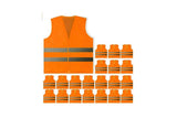 Darrahopens Sports & Fitness > Exercise, Gym & Fitness > Gym Equipment & Accessories Safety Vests Bulk Pack - Reflective High Visibility, Men Women, Mesh 10 PACK Orange