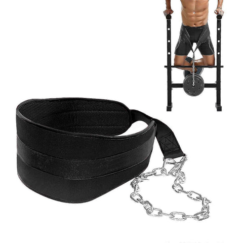Darrahopens Sports & Fitness > Exercise, Gym & Fitness > Gym Equipment & Accessories Seektop Weighted Pull Up Dip Belt With Chain (100kg Capacity) - Home Gym Strength Training Waist Belt, Black Eva Material