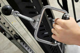 Single D Stirrup Handle with Rubber Grips for Cable Exercise Equipment