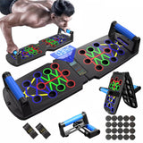 Darrahopens Sports & Fitness > Exercise, Gym & Fitness > Gym Equipment & Accessories Smart Push-Up Bar with Counter & Timer – Foldable Home Workout Board for Chest, Shoulders, Back & Triceps Training (Black)