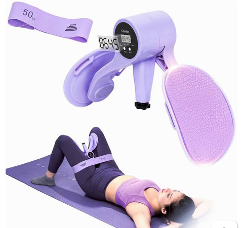 Darrahopens Sports & Fitness > Exercise, Gym & Fitness > Gym Equipment & Accessories Smart Thigh Trainer with LED Display – 12-80lb Adjustable Resistance, 360° Rotation Kegel Exercise Equipment for Women (Purple) | Other Colors Available in Store