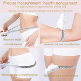 Darrahopens Sports & Fitness > Exercise, Gym & Fitness > Gym Equipment & Accessories Soft Retractable Body Tape Measure for Fitness, Tailoring & Home Use – 60-Inch Dual-Scale Measuring Tape with Lock, 3-Pack of Identical Units (White)
