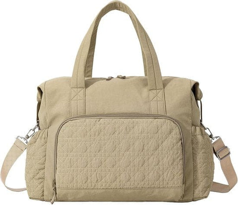 Darrahopens Sports & Fitness > Exercise, Gym & Fitness > Gym Equipment & Accessories Sports Bag - Waterproof Travel Bag - 24 Liter Carry Bag - Zippered - Lightweight & Durable - Suitable for Gym, Workout & Travel（Khaki）