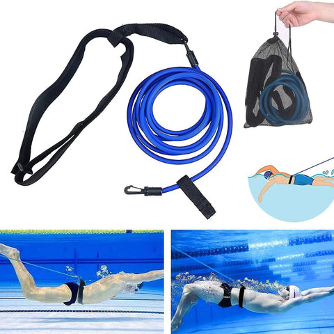 Darrahopens Sports & Fitness > Exercise, Gym & Fitness > Gym Equipment & Accessories Swimming Resistance Belt Adjustable for Pool Training with Bungee
