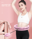 Darrahopens Sports & Fitness > Exercise, Gym & Fitness > Gym Equipment & Accessories White 24 Sections Adjustable Smart Hula Hoop with Weighted Ball - Never-Fall Fitness Ring with Massage Nodes for Core Training