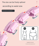 Darrahopens Sports & Fitness > Exercise, Gym & Fitness > Gym Equipment & Accessories White 24 Sections Adjustable Smart Hula Hoop with Weighted Ball - Never-Fall Fitness Ring with Massage Nodes for Core Training