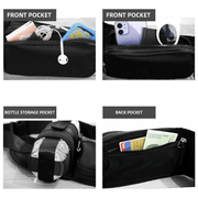 Darrahopens Sports & Fitness > Exercise, Gym & Fitness > Gym Equipment & Accessories Winter Fitness Bundle - Blue L size Women's High Waist 3/4 Yoga Leggings with Peach Hip Lift and Black Waterproof Sports Waist Bag with Bottle Holder for Running Gym and Outdoor Activities In Australia - Darrahopens