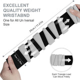 Darrahopens Sports & Fitness > Exercise, Gym & Fitness > Gym Equipment & Accessories Wrist Weights Set of 2, Adjustable Silicone Workout Weights for Women and Men, Wearable Ankle/Wrist Weights Suitable for Yoga, Dance, Pilates, Pool Exercises and Jogging, 2lb（Grey）