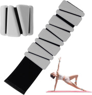 Darrahopens Sports & Fitness > Exercise, Gym & Fitness > Gym Equipment & Accessories Wrist Weights Set of 2, Adjustable Silicone Workout Weights for Women and Men, Wearable Ankle/Wrist Weights Suitable for Yoga, Dance, Pilates, Pool Exercises and Jogging, 2lb（Grey）