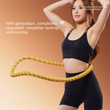 Darrahopens Sports & Fitness > Exercise, Gym & Fitness > Gym Equipment & Accessories Yellow Weighted Soft Spring Hula Hoop with Silent Alloy Interior and Polyester Wrap for Home Gym Full Body Fitness and Abdominal Training Solution