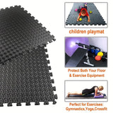 Darrahopens Sports & Fitness > Exercise, Gym & Fitness > Gym Mats Interlocking Black EVA Fitness Mats Set (20pcs)