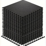 Darrahopens Sports & Fitness > Exercise, Gym & Fitness > Gym Mats Interlocking Black EVA Fitness Mats Set (20pcs)