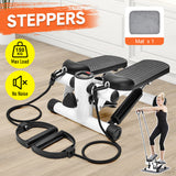 Darrahopens Sports & Fitness > Exercise, Gym & Fitness > Gym & Training Step Mini Stepper Home Office Stair Stepper Machine with Resistance Bands and LCD Monitor for Full Body Workout Cardio Exercises Calves Trainer Calf Stretch