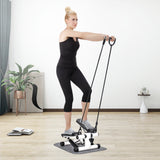Darrahopens Sports & Fitness > Exercise, Gym & Fitness > Gym & Training Step Mini Stepper Home Office Stair Stepper Machine with Resistance Bands and LCD Monitor for Full Body Workout Cardio Exercises Calves Trainer Calf Stretch