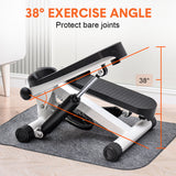 Darrahopens Sports & Fitness > Exercise, Gym & Fitness > Gym & Training Step Mini Stepper Home Office Stair Stepper Machine with Resistance Bands and LCD Monitor for Full Body Workout Cardio Exercises Calves Trainer Calf Stretch