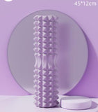 Darrahopens Sports & Fitness > Exercise, Gym & Fitness > Gym & Training Step Purple High-Density 3D Trigger Point Foam Roller - Solid Core Massager for Deep Tissue Muscle Recovery & Yoga