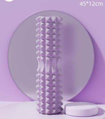 Darrahopens Sports & Fitness > Exercise, Gym & Fitness > Gym & Training Step Purple High-Density 3D Trigger Point Foam Roller - Solid Core Massager for Deep Tissue Muscle Recovery & Yoga