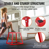 Darrahopens Sports & Fitness > Exercise, Gym & Fitness > Gym & Training Step VEVOR Plyometric Jump Box, 18 Inch Plyo Box, Steel Plyometric Platform and Jumping Agility Box, Anti-Slip Fitness Exercise Step Up Box for Home Gym Training, Conditioning Strength Training, Red