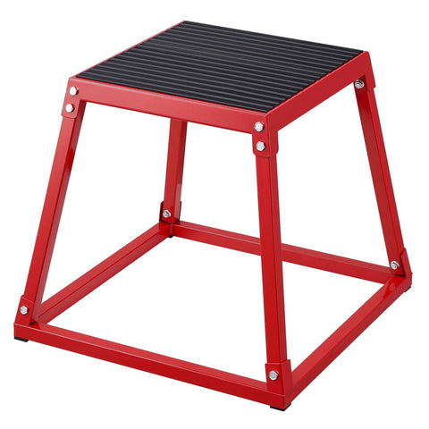 Darrahopens Sports & Fitness > Exercise, Gym & Fitness > Gym & Training Step VEVOR Plyometric Jump Box, 18 Inch Plyo Box, Steel Plyometric Platform and Jumping Agility Box, Anti-Slip Fitness Exercise Step Up Box for Home Gym Training, Conditioning Strength Training, Red