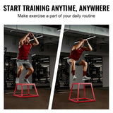 Darrahopens Sports & Fitness > Exercise, Gym & Fitness > Gym & Training Step VEVOR Plyometric Jump Box, 18 Inch Plyo Box, Steel Plyometric Platform and Jumping Agility Box, Anti-Slip Fitness Exercise Step Up Box for Home Gym Training, Conditioning Strength Training, Red