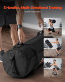 Darrahopens Sports & Fitness > Exercise, Gym & Fitness > Gym & Training Step VEVOR Workout Sandbag, Heavy Duty Workout Power Bags with Handles, 23-56 kg Adjustable Slam Bag for Fitness Strength Weight Training Cross-Training, Home Gym Exercise, Black (Unfilled)