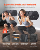 Darrahopens Sports & Fitness > Exercise, Gym & Fitness > Gym & Training Step VEVOR Workout Sandbag, Heavy Duty Workout Power Bags with Handles, 23-56 kg Adjustable Slam Bag for Fitness Strength Weight Training Cross-Training, Home Gym Exercise, Black (Unfilled)
