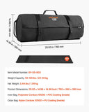 Darrahopens Sports & Fitness > Exercise, Gym & Fitness > Gym & Training Step VEVOR Workout Sandbag, Heavy Duty Workout Power Bags with Handles, 23-56 kg Adjustable Slam Bag for Fitness Strength Weight Training Cross-Training, Home Gym Exercise, Black (Unfilled)