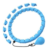 Darrahopens Sports & Fitness > Exercise, Gym & Fitness > Gymnastics 32 Section Weighted Hula Hoop with Massage Rollers - Blue
