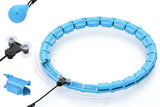 Darrahopens Sports & Fitness > Exercise, Gym & Fitness > Gymnastics 32 Section Weighted Hula Hoop with Massage Rollers - Blue