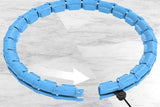 Darrahopens Sports & Fitness > Exercise, Gym & Fitness > Gymnastics 32 Section Weighted Hula Hoop with Massage Rollers - Blue