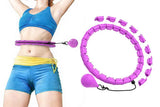 Darrahopens Sports & Fitness > Exercise, Gym & Fitness > Gymnastics 32 Section Weighted Hula Hoop with Massage Rollers - Pink
