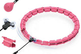 Darrahopens Sports & Fitness > Exercise, Gym & Fitness > Gymnastics 32 Section Weighted Hula Hoop with Massage Rollers - Pink