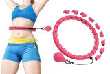 Darrahopens Sports & Fitness > Exercise, Gym & Fitness > Gymnastics 32 Section Weighted Hula Hoop with Massage Rollers - Purple