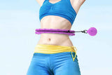 Darrahopens Sports & Fitness > Exercise, Gym & Fitness > Gymnastics 32 Section Weighted Hula Hoop with Massage Rollers - Purple