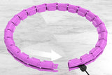 Darrahopens Sports & Fitness > Exercise, Gym & Fitness > Gymnastics 32 Section Weighted Hula Hoop with Massage Rollers - Purple