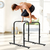Darrahopens Sports & Fitness > Exercise, Gym & Fitness > Gymnastics Set of 2 Functional Fitness Dip Stands Station Height Adjustable Dip Bars Portable Parallettes Calisthenics Equipment Safety for Home Gym Strength Training