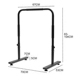 Darrahopens Sports & Fitness > Exercise, Gym & Fitness > Gymnastics Set of 2 Functional Fitness Dip Stands Station Height Adjustable Dip Bars Portable Parallettes Calisthenics Equipment Safety for Home Gym Strength Training