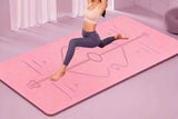 TPE Yoga Mat Exercise Fitness Sport Non Slip Workout Mat with Body Alignment Lines