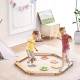 Darrahopens Sports & Fitness > Exercise, Gym & Fitness > Gymnastics VEVOR Kids Balance Beam Stepping Stones Gymnastics Children Balance Board 6 PCS