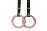 Darrahopens Sports & Fitness > Exercise, Gym & Fitness > Gymnastics Wooden Gymnastic Rings Set Adjustable Fitness Rings for Home Workouts