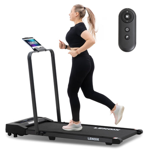 Darrahopens Sports & Fitness > Exercise, Gym & Fitness > Treadmills 2HP Walking Pad Treadmill w/ Remote, Foldable Handrail, and Tablet Holder