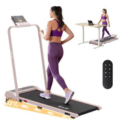 Darrahopens Sports & Fitness > Exercise, Gym & Fitness > Treadmills Everfit 3 in 1 Walking Pad Treadmill 12% Incline Foldable Under Desk Treadmills for Home Gym With 40cm Wide Belt Pink In Australia - Darrahopens