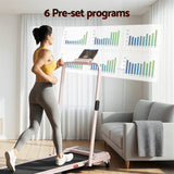 Darrahopens Sports & Fitness > Exercise, Gym & Fitness > Treadmills Everfit 3 in 1 Walking Pad Treadmill 12% Incline Foldable Under Desk Treadmills for Home Gym With 40cm Wide Belt Pink In Australia - Darrahopens